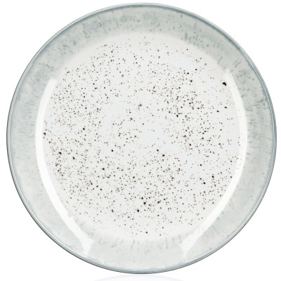 ARDESTO Тарілка десертна Siena, 19см, порцеляна, біло-сірий