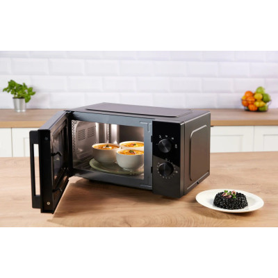 Мікрохвильова піч Gorenje, 20л, мех. керув., 700Вт, гриль, інвертор, чорний Мікрохвильова піч Gorenje, 20л, мех. керув., 700Вт, гриль, інвертор, чорний