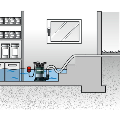 Насос погружний для чистої води Metabo TP 7500 SI, 300Вт, 7500л/г, висота 6.5м, глибина 5м, 0.65бар, 4.2кг (0250750013)
