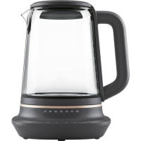 Електрочайник Electrolux 1.7л, Strix, скло, заварник, підтримка температури, чорний