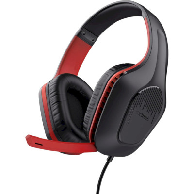 Гарнітура ігрова Trust GXT 415 Zirox, 3.5мм, 1.2м, червоний-чорний (24995_TRUST)