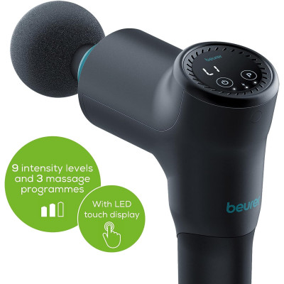 Масажер Beurer для тіла, літій- іонний акум., фасціальний, 5 насадок, чорний Масажер Beurer для тіла, літій- іонний акум., фасціальний, 5 насадок, чорний