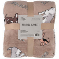 Плед ARDESTO Flannel 160х200см, 100% поліестер, песики в окулярах