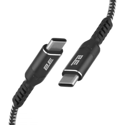 2E Кабель USB-C - USB-C PD 3.1 240W Aluminum Shell 1m Black