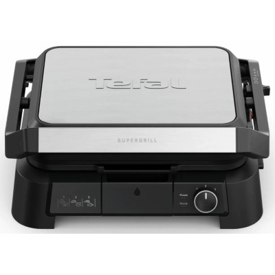 Гриль Tefal прижимний SuperGrill 4in1 2000Вт, темп. режимів-3, з`ємні пластини, метал