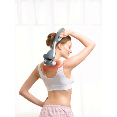 Масажер Beurer для тіла, від мережі, 2 насадки, 2 режима, інфрачервоні промені, знімна ручка, сірий