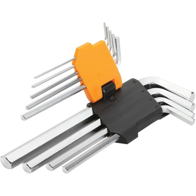 Ключі шестигранні Tolsen, довгі, 1.5-10мм, CrV, набір 9шт