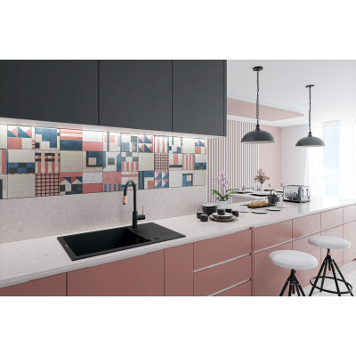 Змішувач для кухні Deante Aster, довж.виливу - 206мм, поворотний, 1+фільтр, чорний-мідь