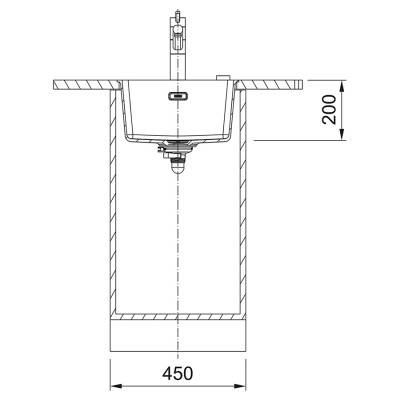 Мийка кухонна Franke Maris, фраграніт, прямокутник, без крила, 403х433х200мм, чаша - 1, монтаж під стільницю, MRG 110-37, сірий сланець