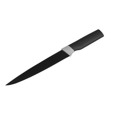 Кухонный нож слайсерный Ardesto Black Mars, 20см, нержавеющая сталь, пластик, черный [AR2016SK]