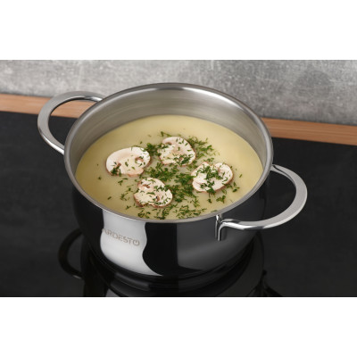 Кастрюля со стеклянной крышкой Ardesto Black Mars, 4.3л, нержавеющая сталь [AR0743S]