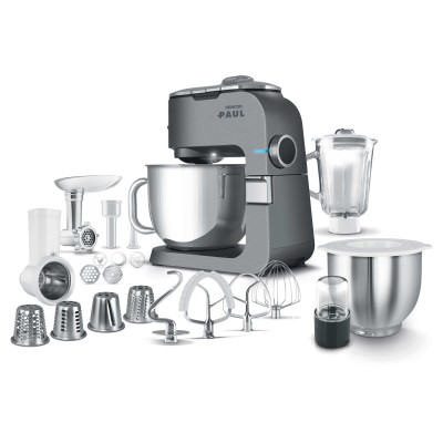Кухонна машина Sencor Paul 1 1700Вт, чаша-метал, корпус-метал/пластик, насадок-20, метал Кухонна машина Sencor Paul 1 1700Вт, чаша-метал, корпус-метал/пластик, насадок-20, метал