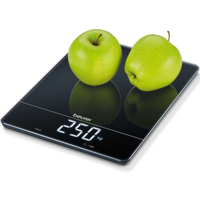 Beurer Ваги кухонні, 15кг, сенс. керування, 3хААА в комплекті, скло, чорний Beurer Ваги кухонні, 15кг, сенс. керування, 3хААА в комплекті, скло, чорний