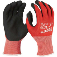 Рукавички робочі Milwaukee, нітрилове покриття, smartswipe, р.8, червоно чорні