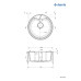 Мийка кухонна Deante Solis, граніт, круг, без крила, 480х480х194мм, чаша - 1, накладна, пісок