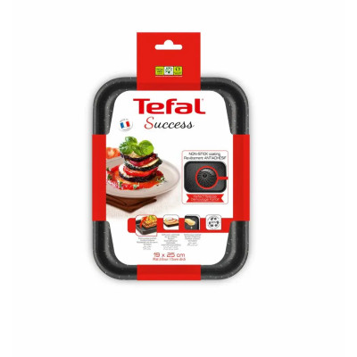 Деко Tefal Success, прямокутна, 19х25см, алюміній, чорний Деко Tefal Success, прямокутна, 19х25см, алюміній, чорний