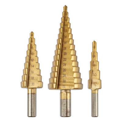 Свердло ступінчасте GRAPHITE TiN, 4x12/20/32мм, набір 3шт, 0.22кг Свердло ступінчасте GRAPHITE TiN, 4x12/20/32мм, набір 3шт, 0.22кг