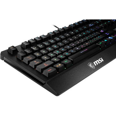 Клавіатура мембранна MSI Vigor GK20 UA 104key, USB-A, EN/UKR/RU, ColorLED, чорний