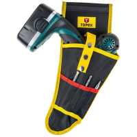 Сумка поясна для інструменту TOPEX, Кобура для шурупокруту, 5 відділень, 37.5х18см Сумка поясна для інструменту TOPEX, Кобура для шурупокруту, 5 відділень, 37.5х18см