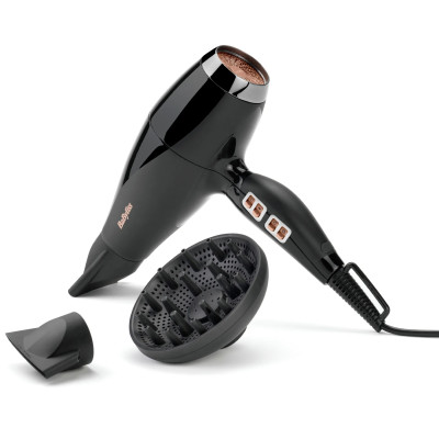 Фен Babyliss Air Power Pro, 2300Вт, 3 режими, дифузор, іоніз-я, хол. обдув, кераміка, чорний