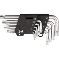 Topex Ключі Torx, набір 9 од., T10-T50, короткі Topex Ключі Torx, набір 9 од., T10-T50, короткі