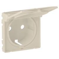 Лицьова панель силової розетки Schuko з кришкою Legrand Valena LIFE, IN*MATIC, слонова кістка