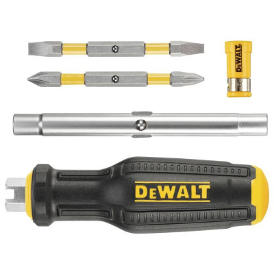 Викрутки DeWALT FULL FIT 6 Way, з бітами 2 шт, руків'я двокомпонентне, 75мм шт, SL, PH Викрутки DeWALT FULL FIT 6 Way, з бітами 2 шт, руків'я двокомпонентне, 75мм шт, SL, PH