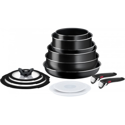 Набір посуду Tefal Ingenio Easy Cook & Clean, змінна ручка, 13предметів, алюміній, бакеліт, коричневий (L1539843)