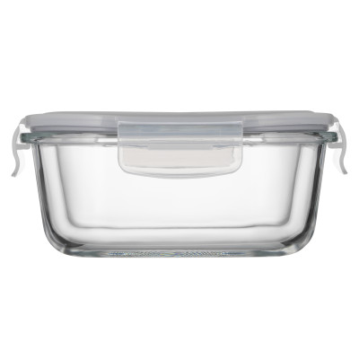 Контейнер для хранения пищевых продуктов Ardesto Gemini 0.8л, боросиликатное стекло, пластик, квадратный, прозрачный