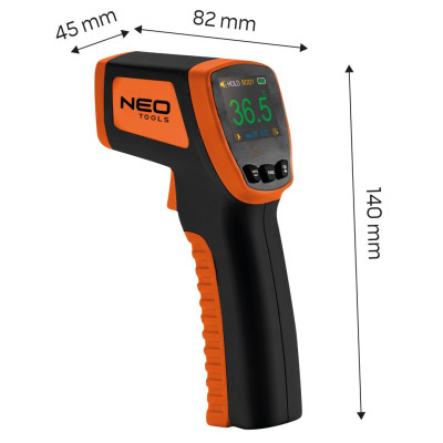 Neo Tools Пірометр, діапазон 32-42.9градусів, точність 0.2градуси, IP44