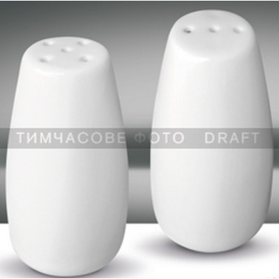 Набір для солі та перцю ARDESTO, 2 предмети, порцеляна, білий