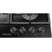Варильна поверхня Hansa газова на склі, 59см, чавун, чорний