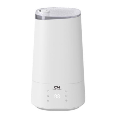 Зволожувач повітря Cooper&Hunter CH-3040TU 40м2, 4л, 300мл/г, ультразвуковий, верхня затока, ел. кер-ння, дисплей, УФ-очистка, підсвічування, авто вимкнення, білий