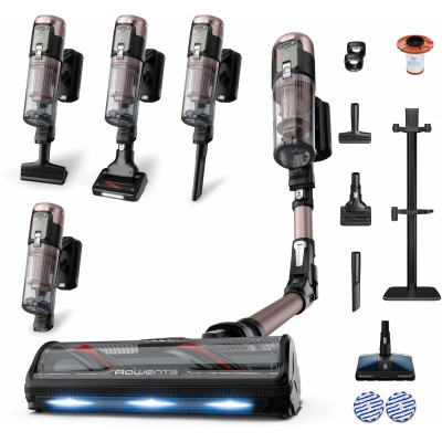 Пилосос Rowenta безпровідний X-Force Flex 16.60 Aqua Animal, 315Вт, вологе прибирання, конт пил -0.65л, автон. робота до 120хв, HEF system 99,9%, чорно-бронзовий