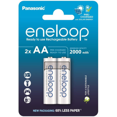 Акумулятор Panasonic Eneloop NI-MH AA 2000 мАг, 2 шт. Акумулятор Panasonic Eneloop NI-MH AA 2000 мАг, 2 шт.
