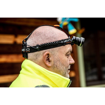 Neo Tools Ліхтар налобний на батарейках, AAAх3, 400лм, 5Вт, 3 функції освітлення, зум Neo Tools Ліхтар налобний на батарейках, AAAх3, 400лм, 5Вт, 3 функції освітлення, зум