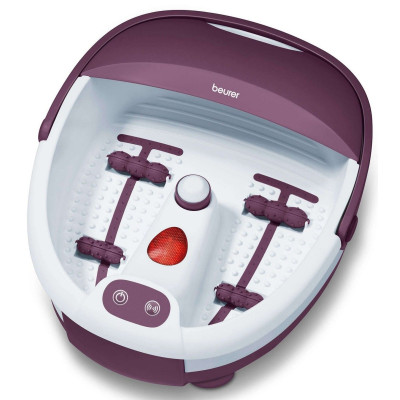 Масажна ванночка Beurer для ніг, від мережі, 3 насадки, підтрим. температури води, біло-фіолетовий Масажна ванночка Beurer для ніг, від мережі, 3 насадки, підтрим. температури води, біло-фіолетовий