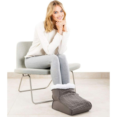 Електрогрілка Beurer для ніг, 32х26х26см, 15Вт, 2 режими, функція масажу, плюш, біло-коричневий Електрогрілка Beurer для ніг, 32х26х26см, 15Вт, 2 режими, функція масажу, плюш, біло-коричневий