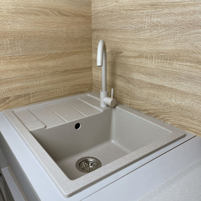 Набір кухонний Adamant Anila, штучний камінь, прямокут., з крилом, 645х495х200мм, чаша - 1, врізна, Avena + змішувач та дозатор Набір кухонний Adamant Anila, штучний камінь, прямокут., з крилом, 645х495х200мм, чаша - 1, врізна, Avena + змішувач та дозатор