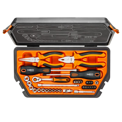 Набір інструментів Neo Tools, універсальний, CrV та S2, 33шт