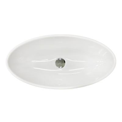 Раковина, умивальник Adamant ANDERE NEW, штучний камінь, овальна, без отвору для змішувача та переливу, 590х295х130мм, накладний, білий Раковина, умивальник Adamant ANDERE NEW, штучний камінь, овальна, без отвору для змішувача та переливу, 590х295х130мм, накладний, білий