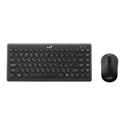 Комплект клавіатура та миша Genius LuxeMate Q-8000, WL, EN/UKR, чорний