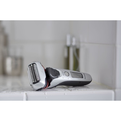 Бритва електр. Panasonic сіткова, 13000 об/хв,  бритв.головок-3, Li-Ion, сух.+волог., тример, сірий