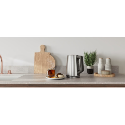 Електрочайник Electrolux 1.7л, Strix, дисплей, метал, підтримка температури, нерж. сталь (E5K1-6ST)