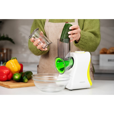 ARDESTO Мультирізка, 200Вт, 4 насадки, корпус-пластик, білий ARDESTO Мультирізка, 200Вт, 4 насадки, корпус-пластик, білий