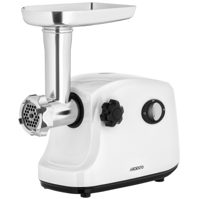 ARDESTO Мясорубка, 1700Вт, продук.-1.6кг/мин, 3 решетки + для ковб., кеббе, пластик, белый ARDESTO Мясорубка, 1700Вт, продук.-1.6кг/мин, 3 решетки + для ковб., кеббе, пластик, белый
