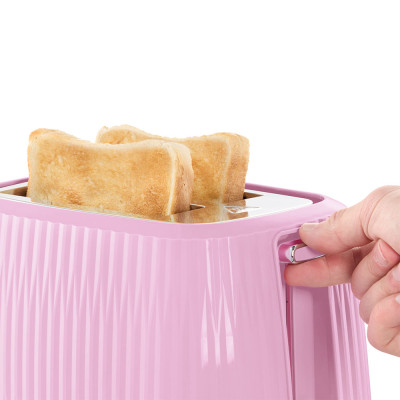 Тостер Russell Hobbs Eden 800Вт, пластик, підігрів,разморозка, малиновий