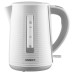 Електрочайник ARDESTO White stripes 1.7л, Strix, пластик, біло-сірий
