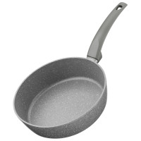 ARDESTO Сковорідка Gemini Gourmet з кришкою 24 см, сірий мармур, алюміній