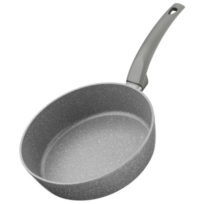 ARDESTO Сковорідка Gemini Gourmet з кришкою 24 см, сірий мармур, алюміній ARDESTO Сковорідка Gemini Gourmet з кришкою 24 см, сірий мармур, алюміній